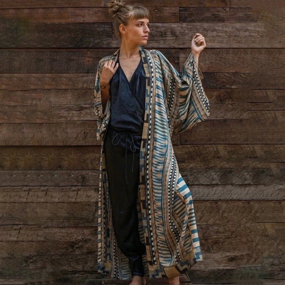 Nightbird Moroccan Cotton Elegant Kimono Duster - Picture 4 of 6